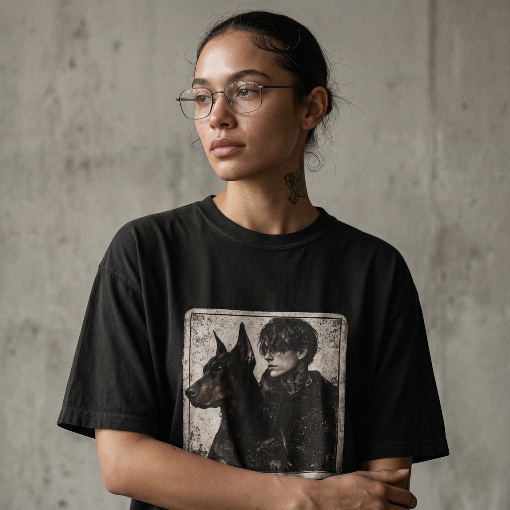Boy with Doberman Tee