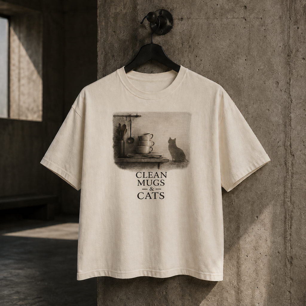 Clean Mugs & Cats Tee