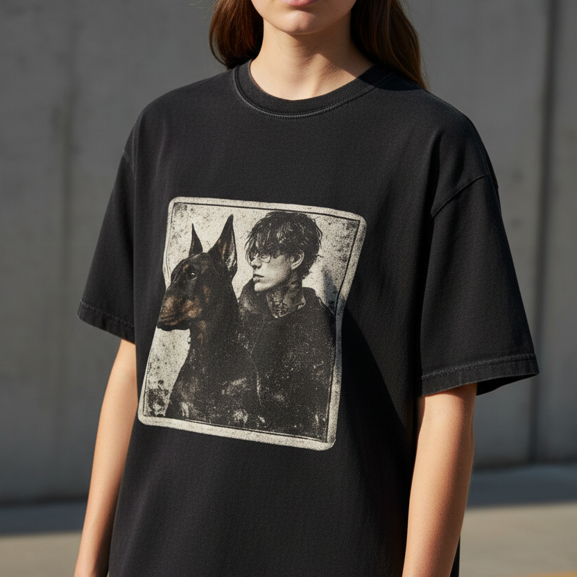 Boy with Doberman Tee