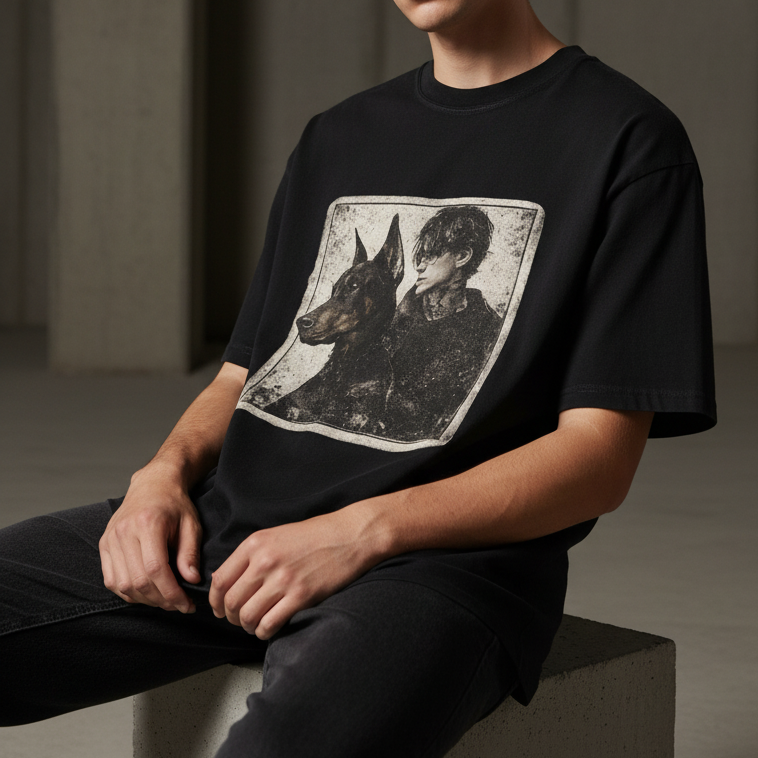 Boy with Doberman Tee